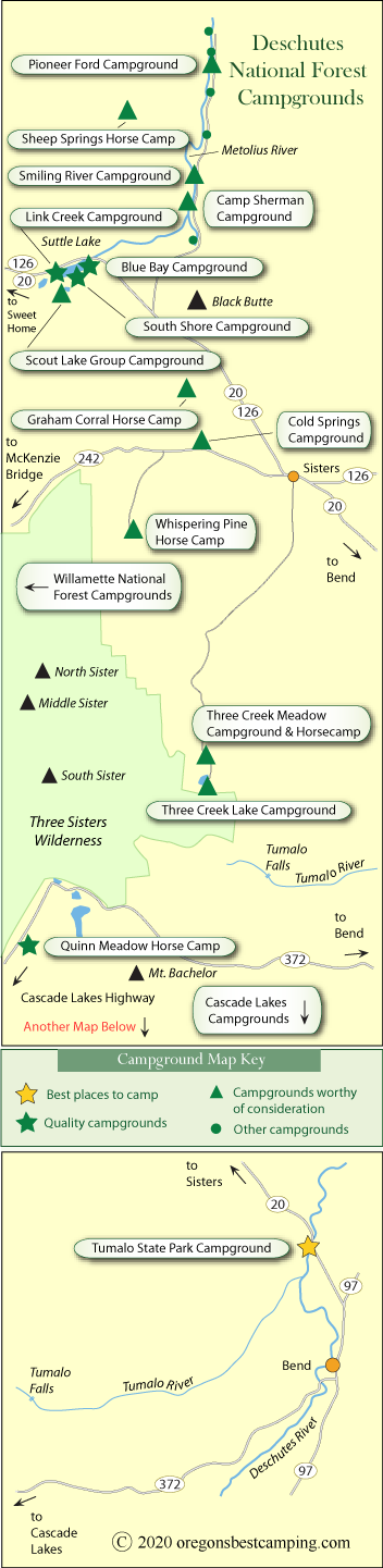 Map Of Deschutes National Forest Deschutes National Forest Campground Map