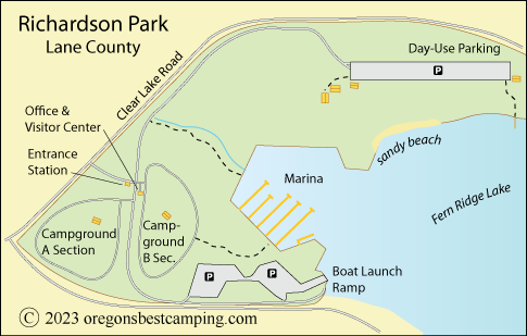 map of Richardson Park, Lane County, Oregon