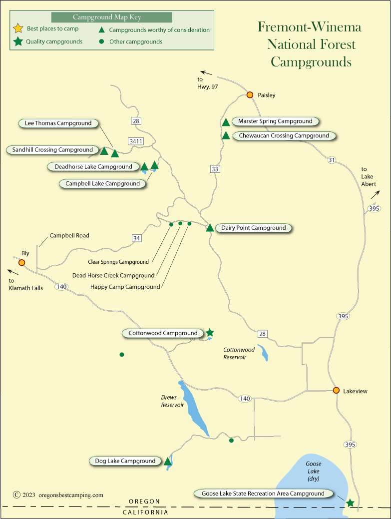 Lakeview Camping Map 